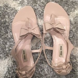 Miu Miu flat bow sandals